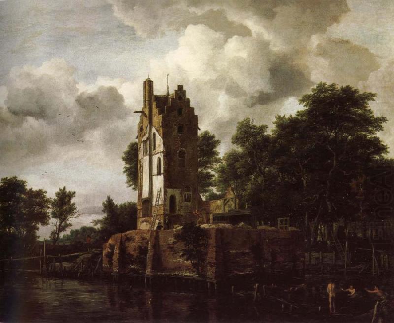 Jacob van Ruisdael Reconstruction of the ruins of the Manor Kostverloren china oil painting image